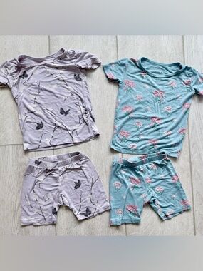 Kyte Baby Toddler Pajama Bundle 2T Bamboo 2 Sets Floral Butterfly